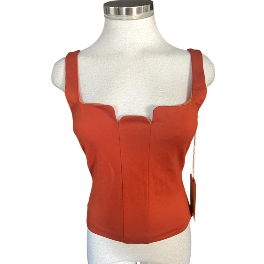 Sunday In Brooklyn Corset Top Rust/Blood Orange Color Size Small NWT